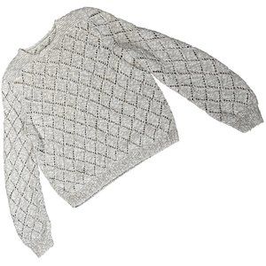 Sundazed (Germany) Openwork Hand Knit Silk & Linen Jumper : M
